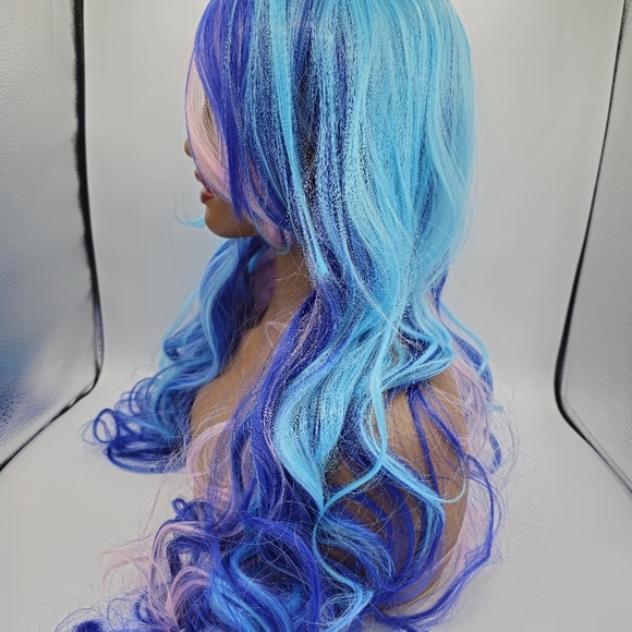 Tailor for Gorgeous You Pink & Purple Long Wavy Synthetic Wig - Picture 4 of 9